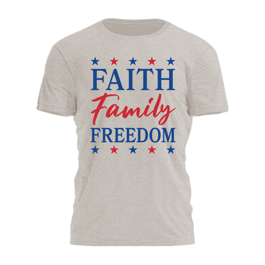 Faith Family Freedom Tee - 4923