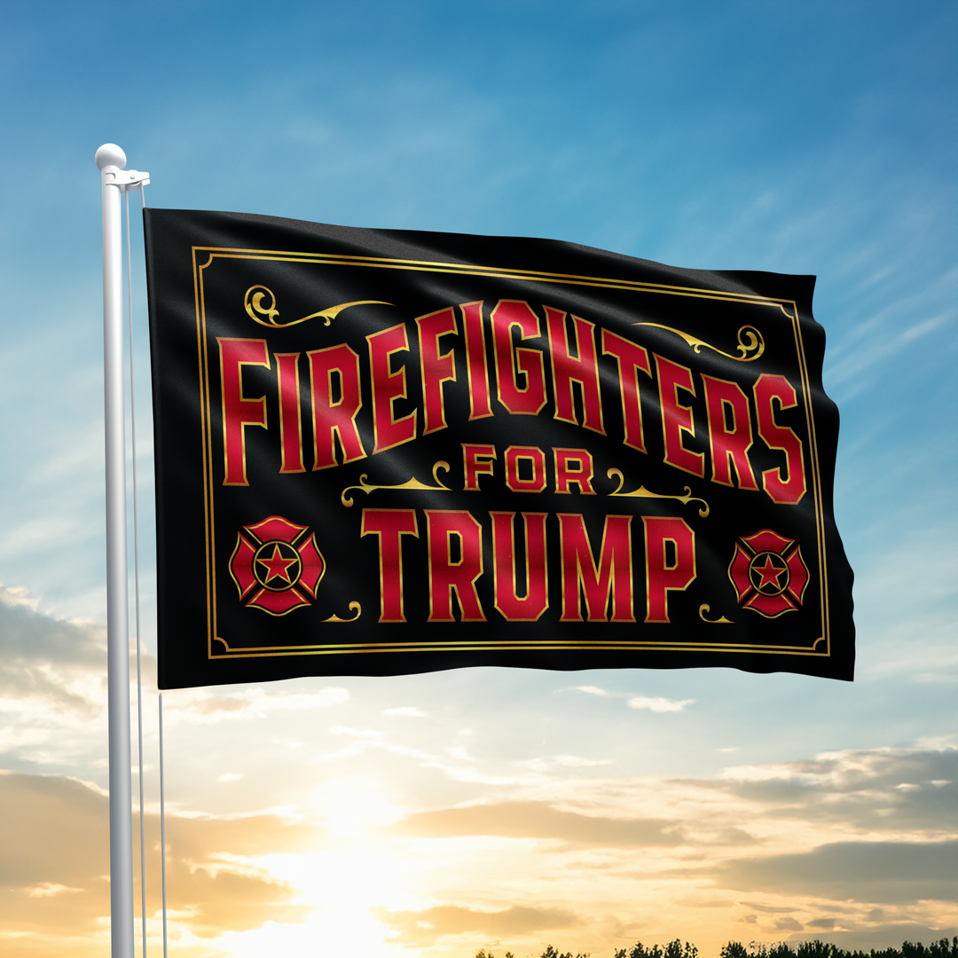 Firefighters For Trump - Flag