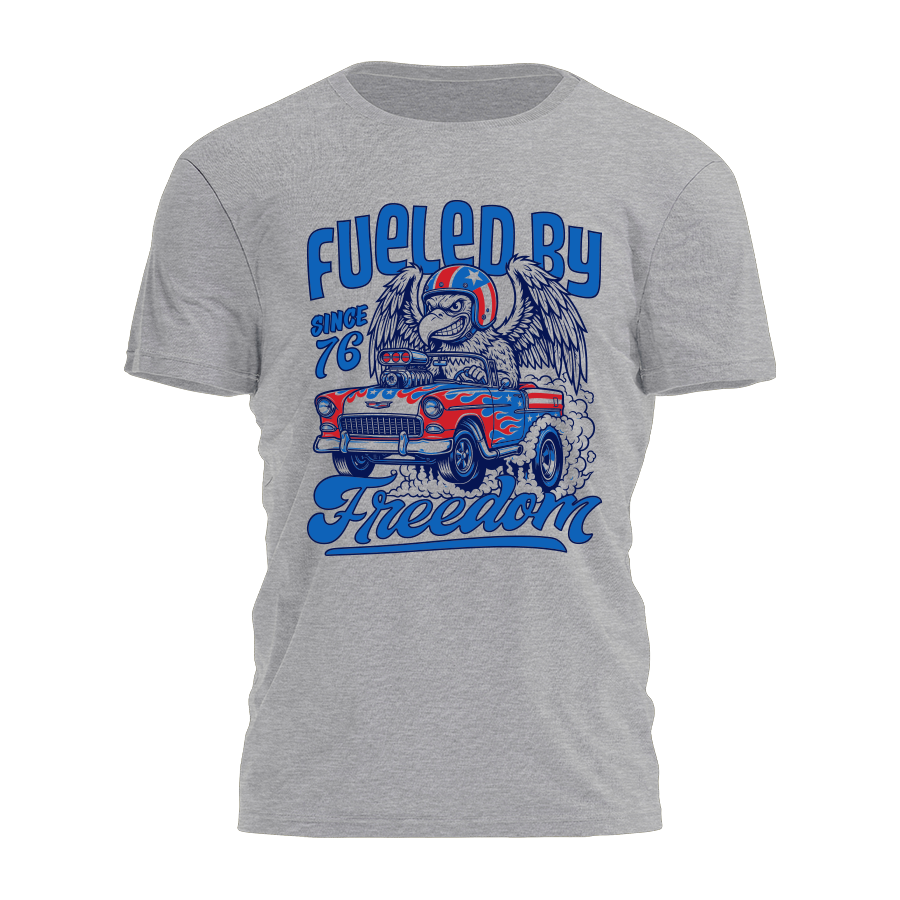 Fueled By Freedom - Hot Rod Eagle Tee - 4873