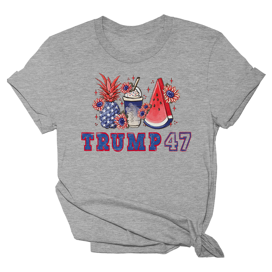 Trump 47 Pineapple and Watermelon Womens Shirt Tee