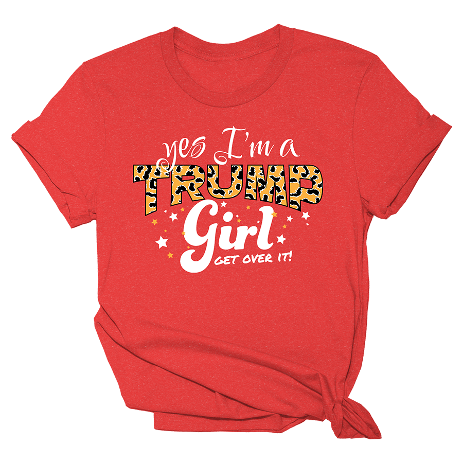 YES IM A TRUMP GIRL - LMF GIRL TEE HEATHER RED Tee