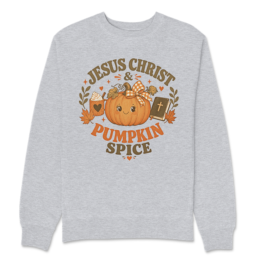 Jesus Christ & Pumpkin Spice Crewneck - 5148