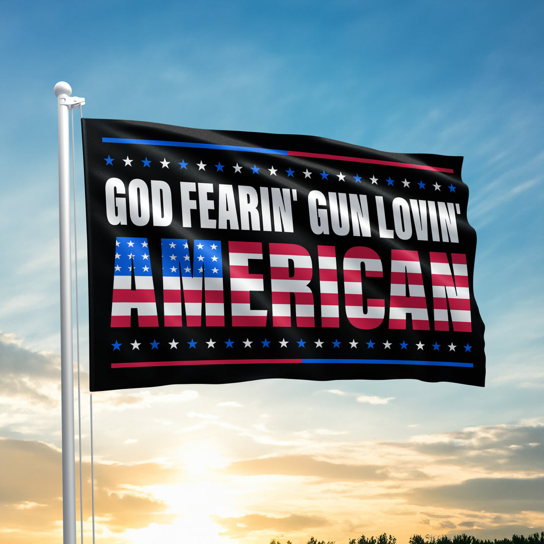 God Fearin' Gun Lovin' American - Flag