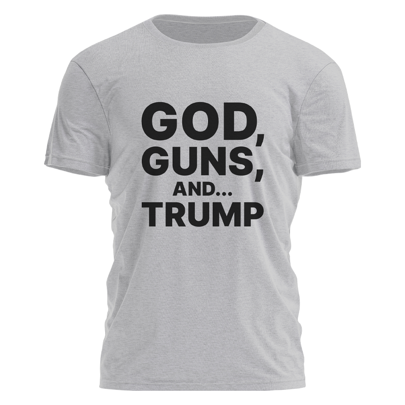 God Guns and Trump Remake Grey Shirt Tee
