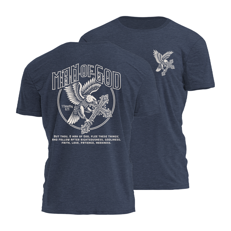 Man Of God - Eagle Cross Tee - 4762
