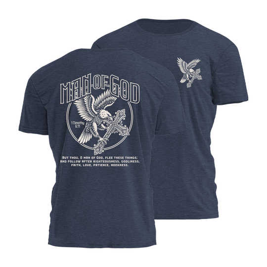 Man Of God - Eagle Cross Tee - 4762