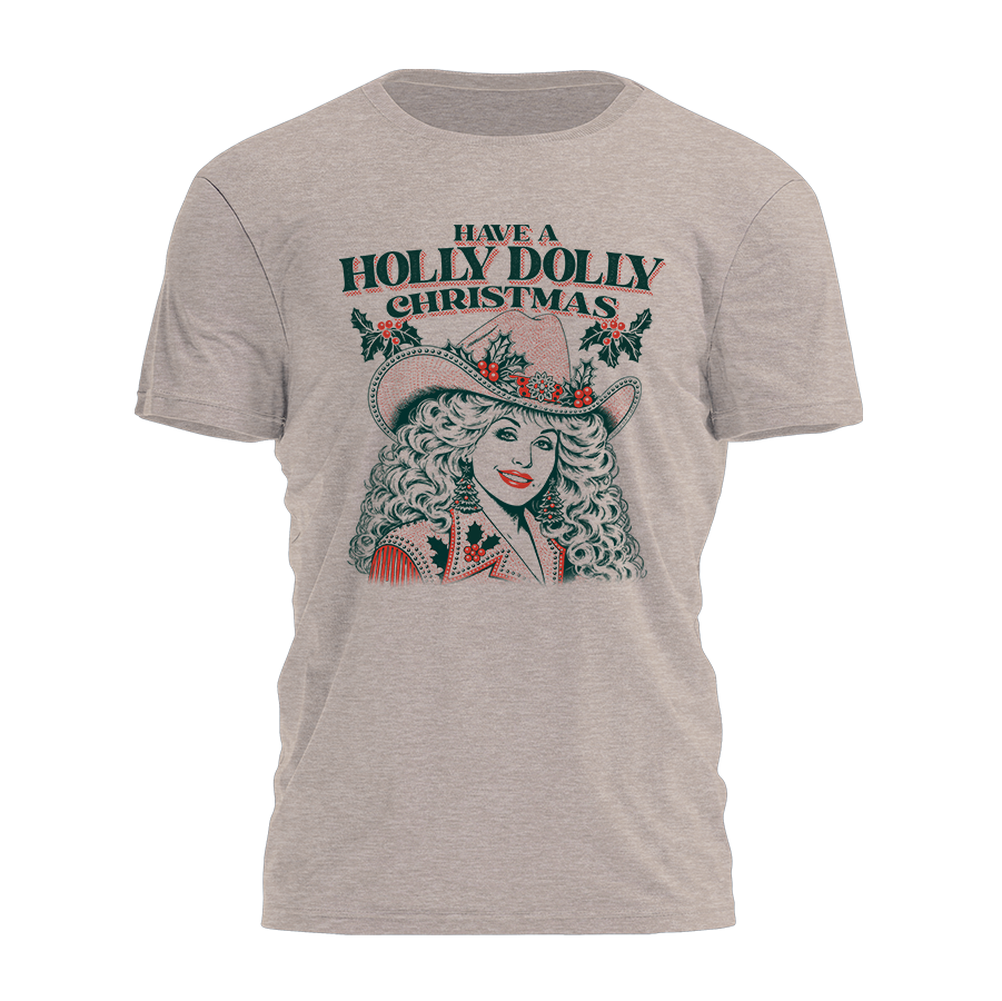 Holly Dolly Cowboy Christmas Tee - 5092