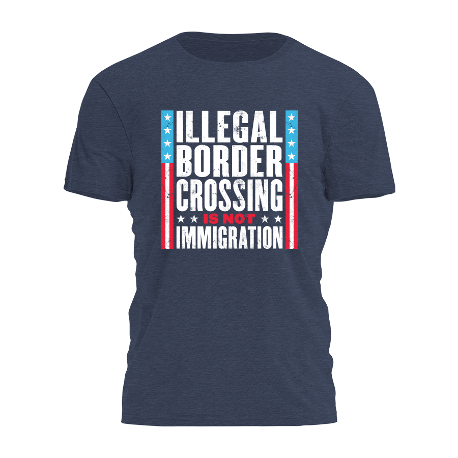 Illegal Border Crossing - Stacked Type Tee - 4043