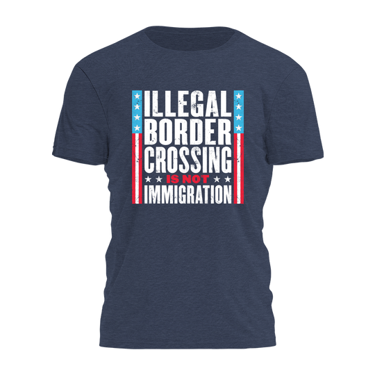Illegal Border Crossing - Stacked Type Tee - 4043