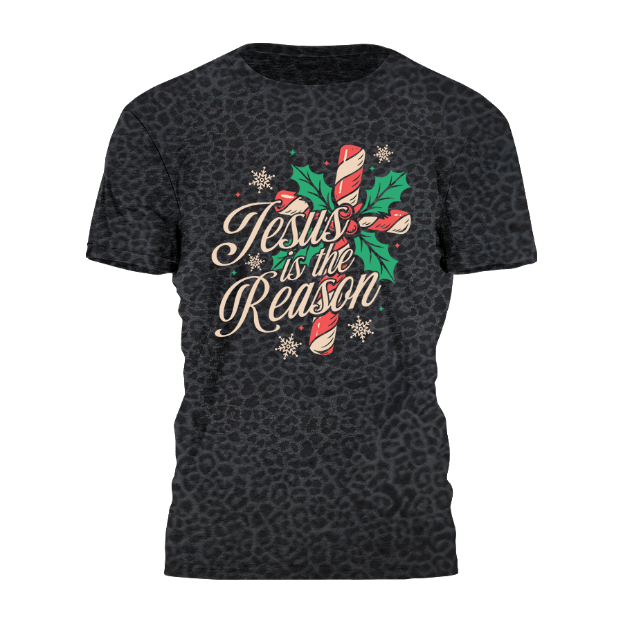Jesus Is The Reason - Candy Cross Tee - 4279
