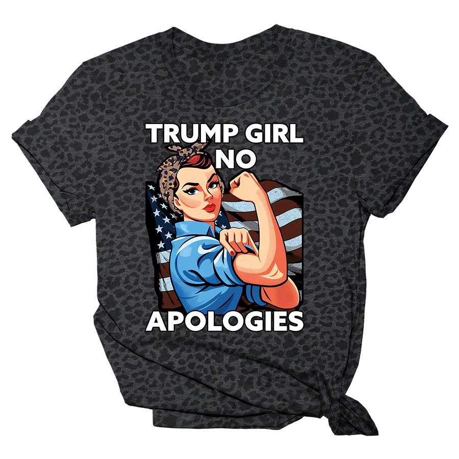 Rosie No Apologies Leopard Print Women's Shirt Tee
