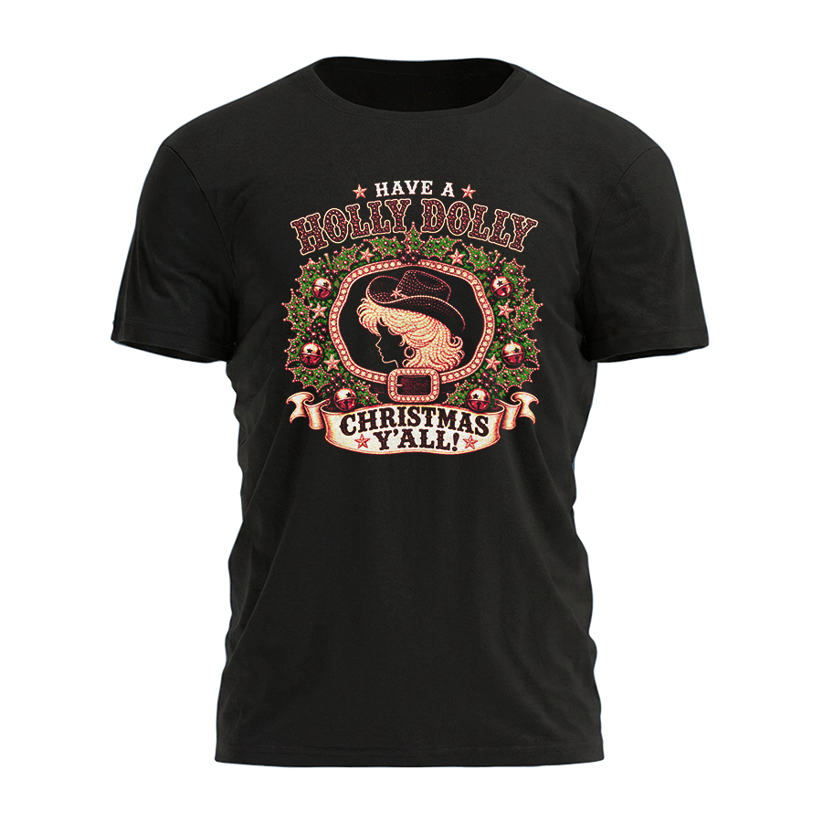 Holly Dolly Christmas Yall Tee - 5091