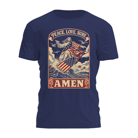 Peace Love And Surf Tee - 4868