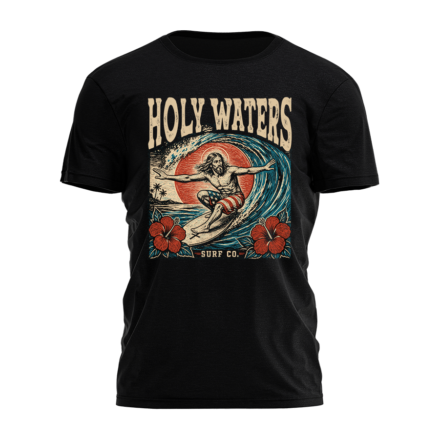 Holy Waters Surf Co Tee - 4866