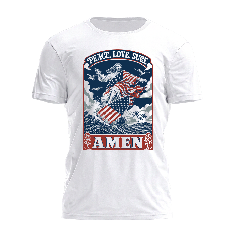 Peace Love And Surf Tee - 4868