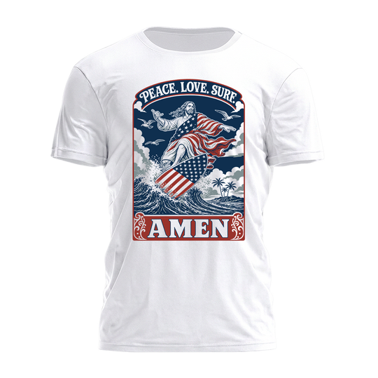 Peace Love And Surf Tee - 4868