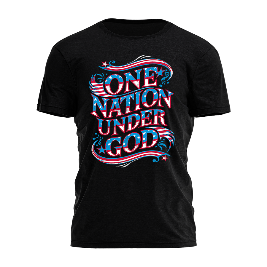 One Nation Under God - Stars and Stripes Tee - 2342