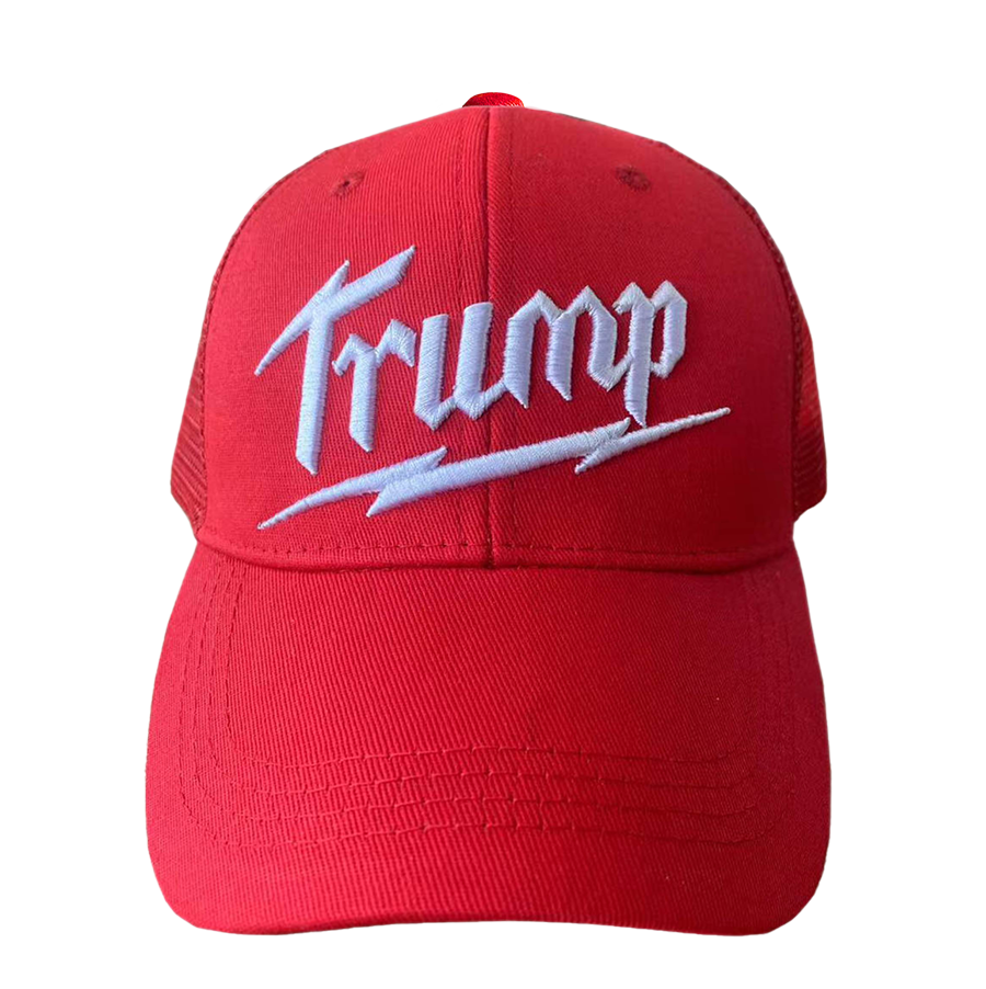Trump Lightning Bolt - Red Trucker Hat - 2288