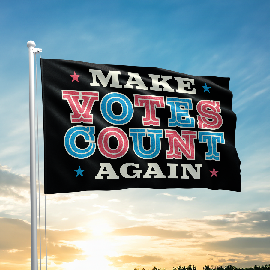 Make Votes Count Again -  Patriotic Flag - 2704