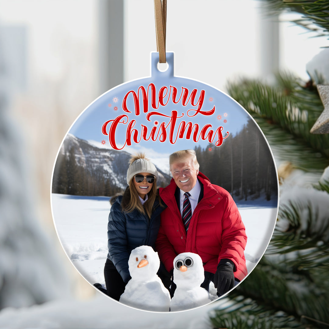 Trump Melania Snow Ornament