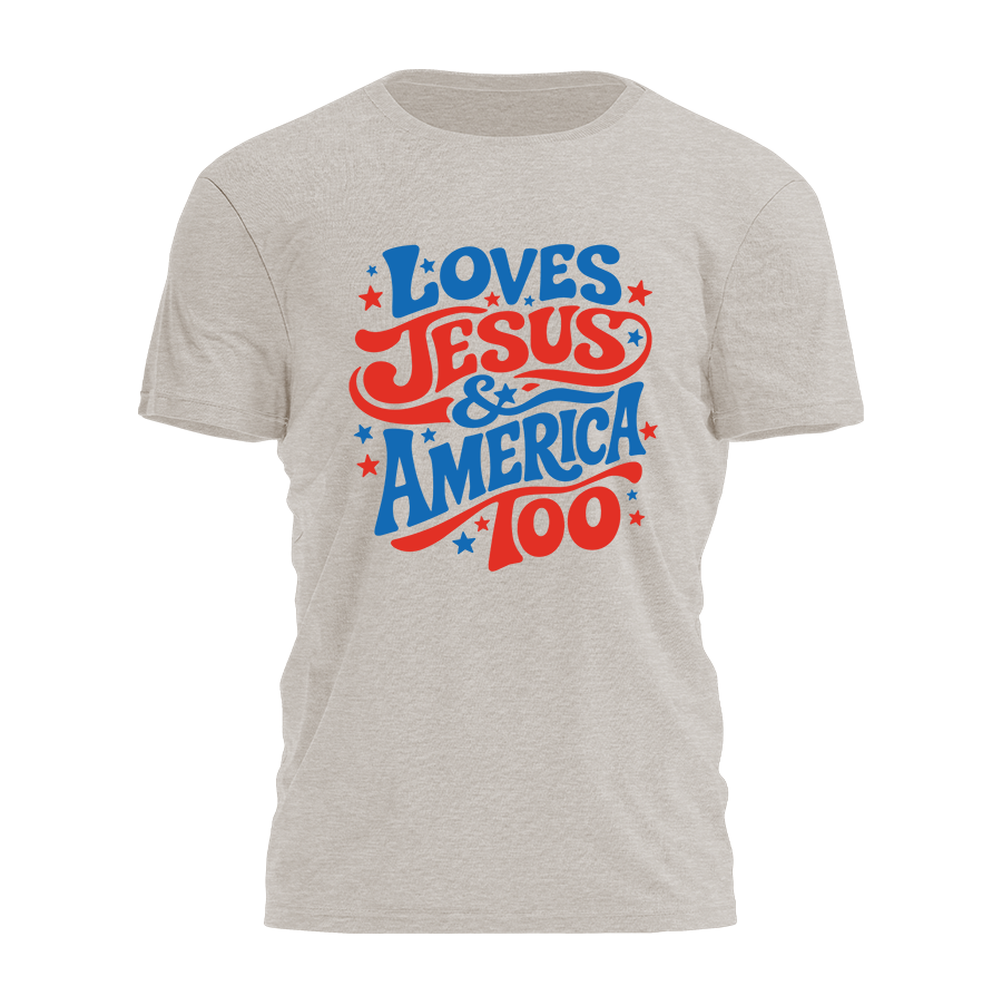 Loves Jesus - Groovy Tee - 5025