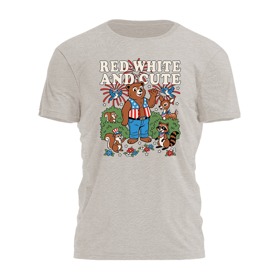 Red White And Cute Tee - 4820