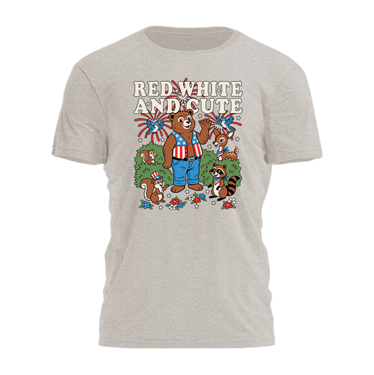 Red White And Cute Tee - 4820