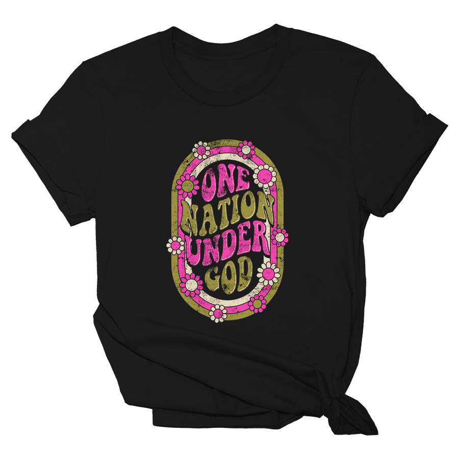 One Nation Under God Shirt - Psychedelic - Women Tee