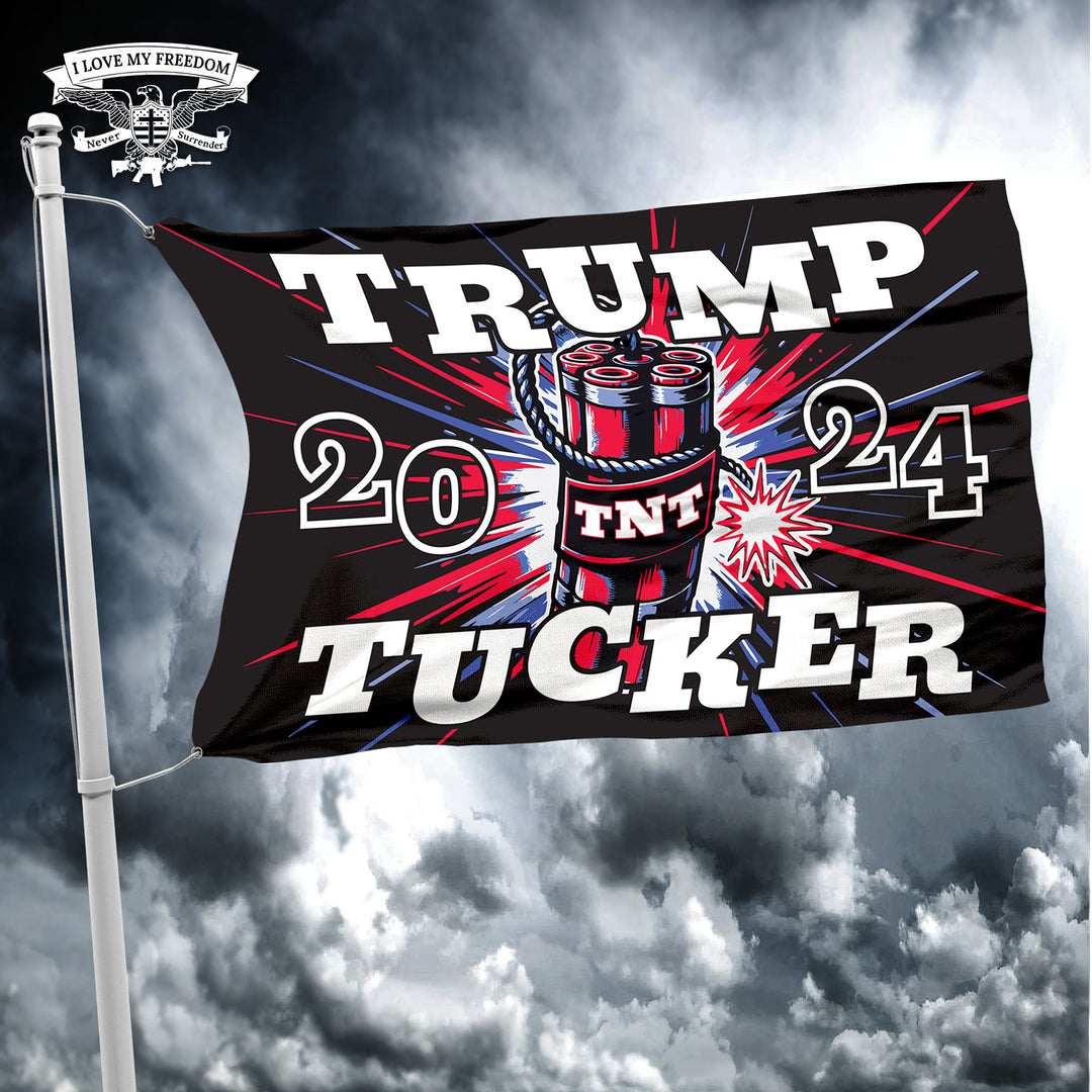 TRUMP TUCKER TNT 2024 Flag