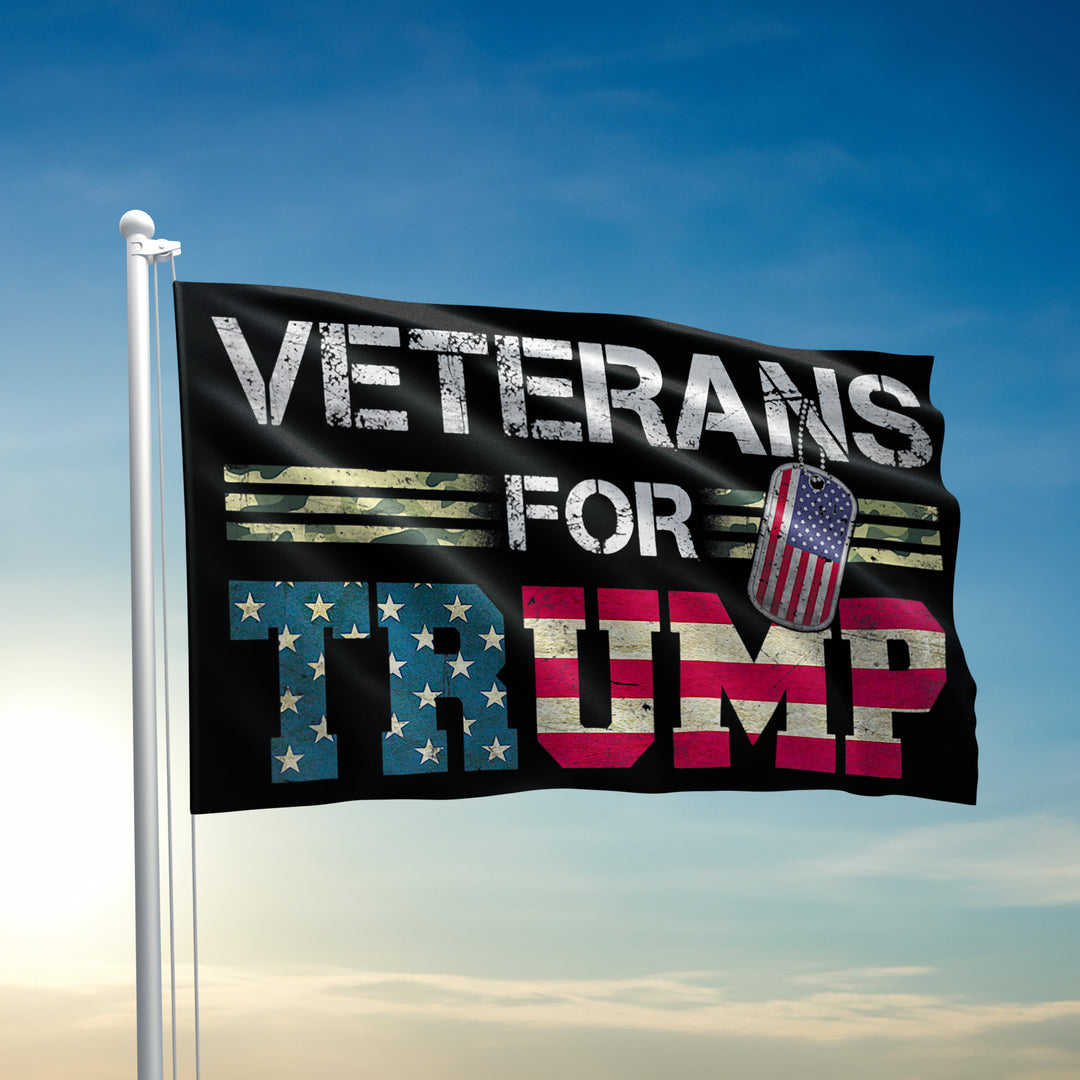 Veterans For Trump Flag - 3369