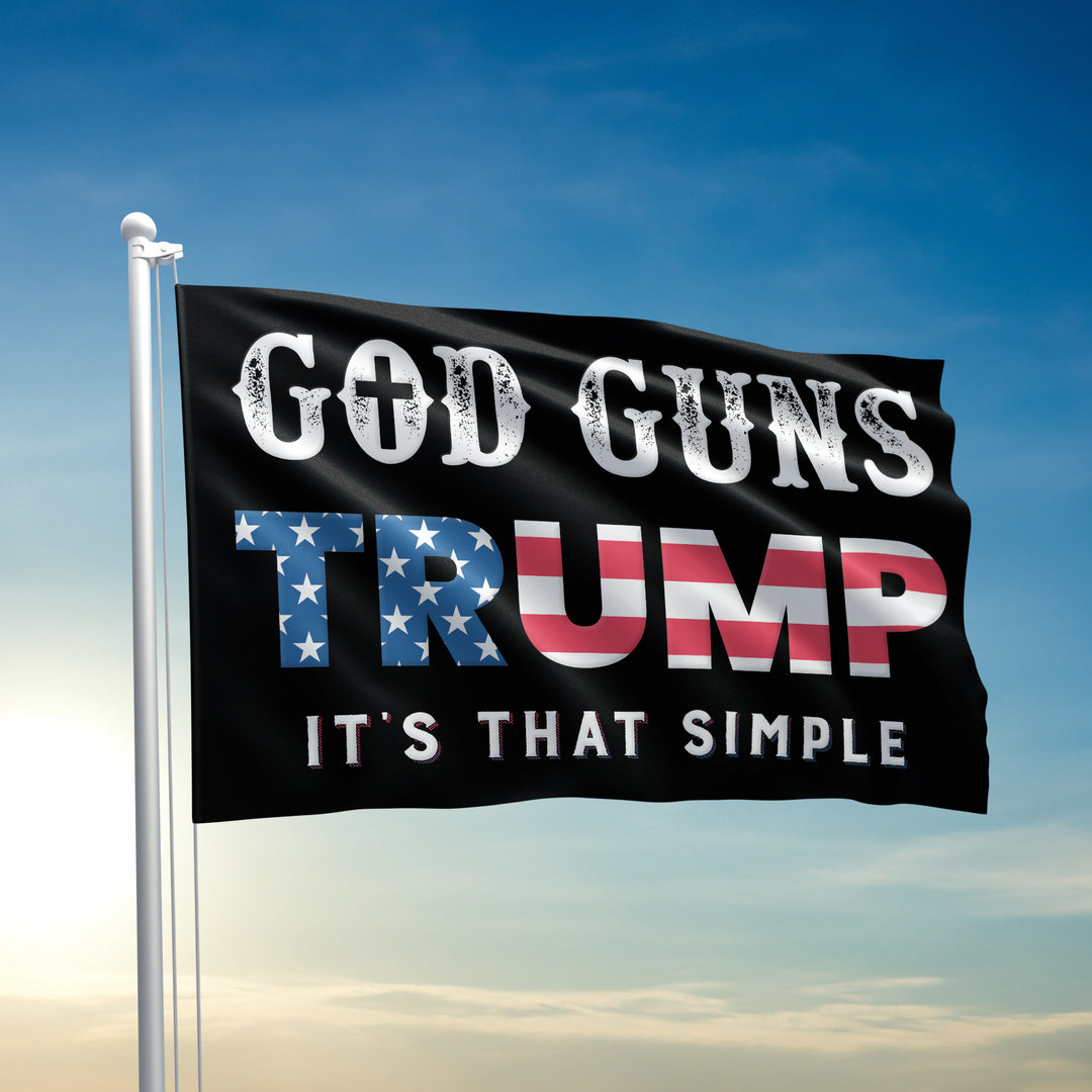 God Guns Trump Simple Flag