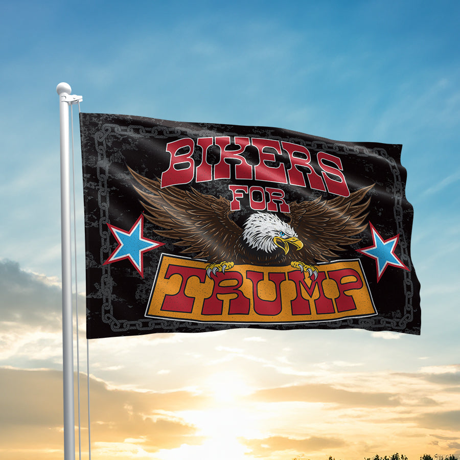Bikers For Trump Eagle Flag