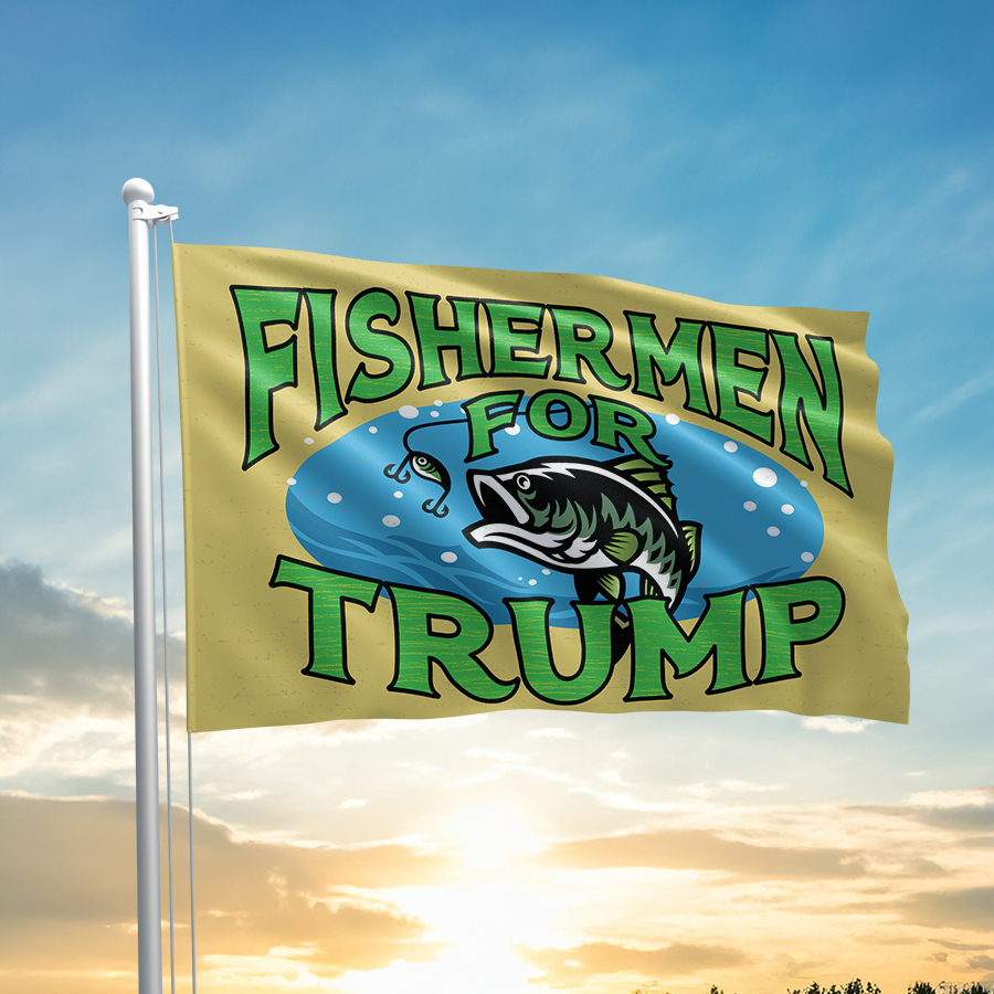 Fishermen For Trump Bass Flag