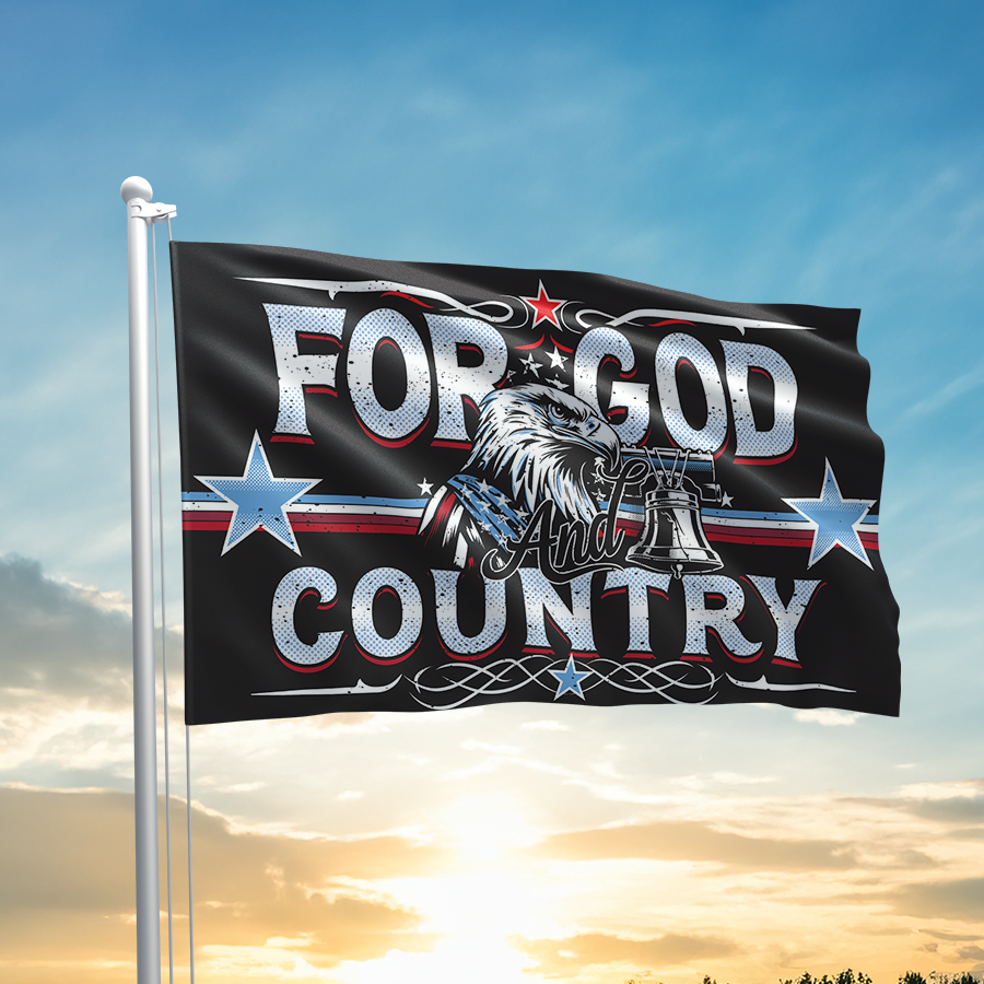 For God and Country Eagle Flag