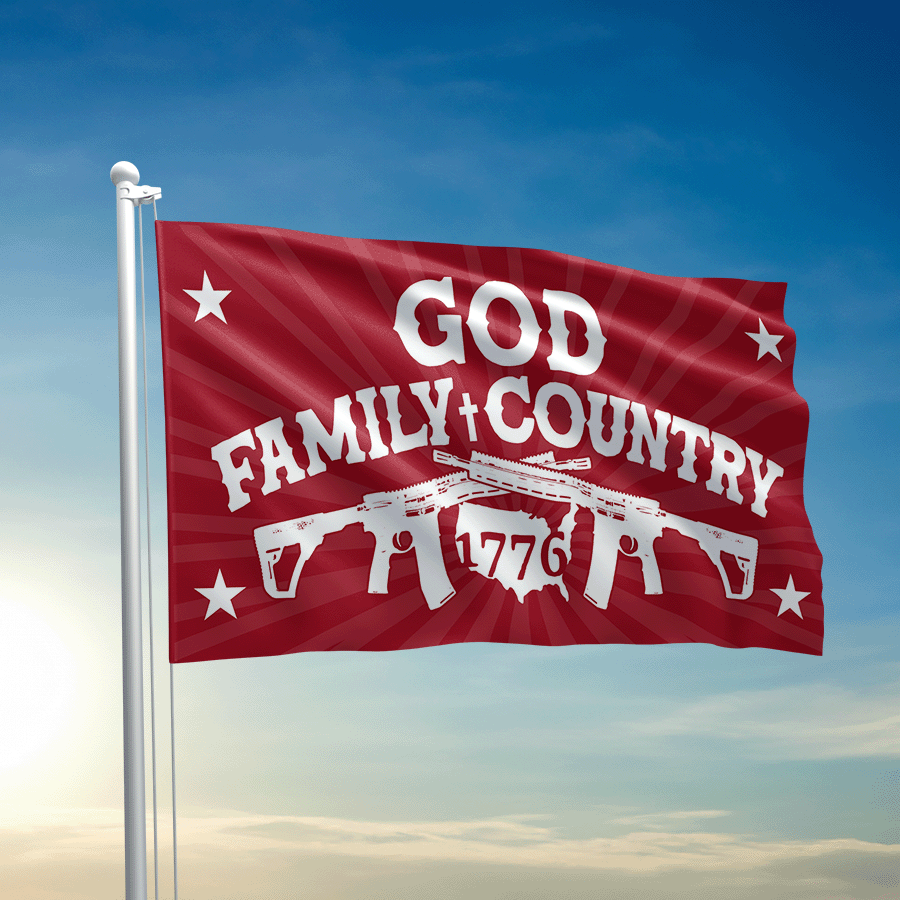 God Family Country Flag