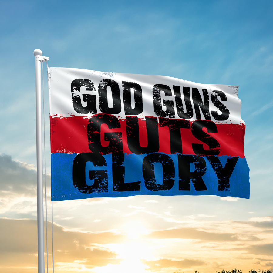 God Guns Guts Glory Flag - 2548
