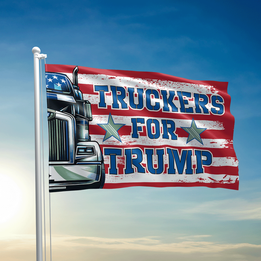 Truckers For Trump Flag 2 - 0202