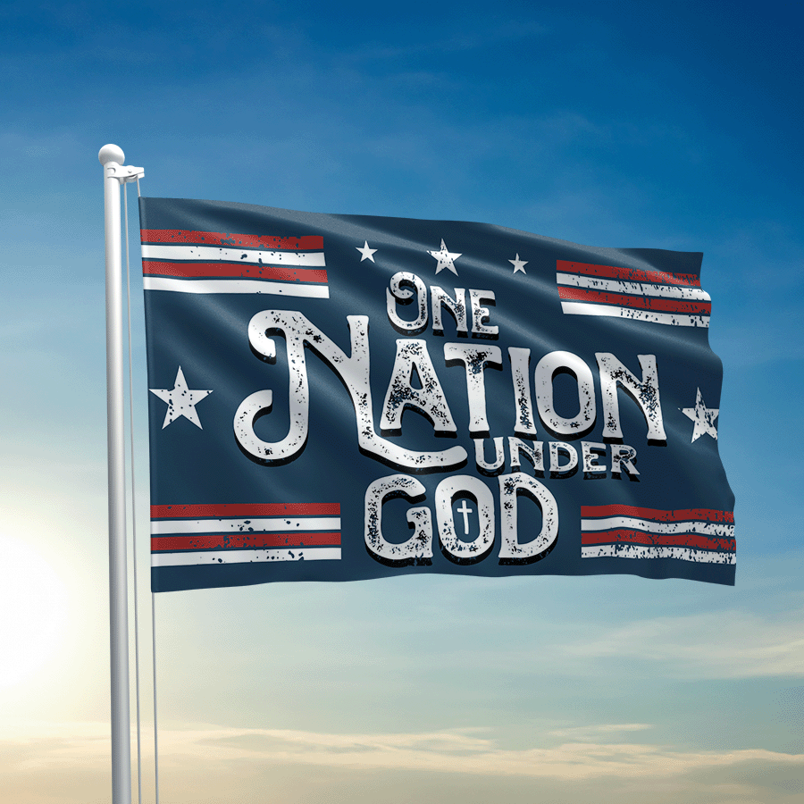 Undone Sign One Nation Under God Pennant : One Nation under God Sign โ LSBGB