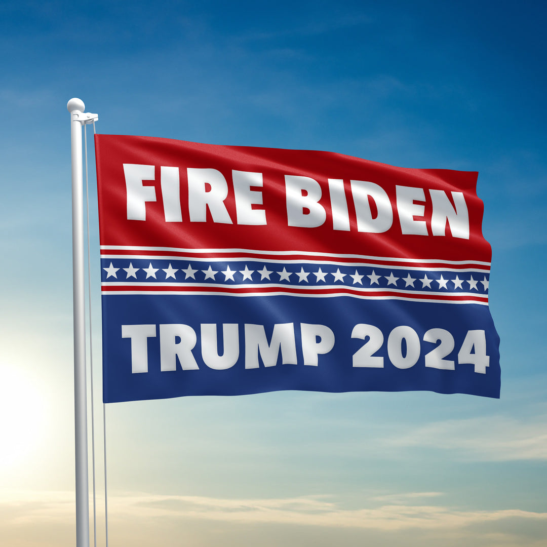 Fire Biden Trump 2024 Flag