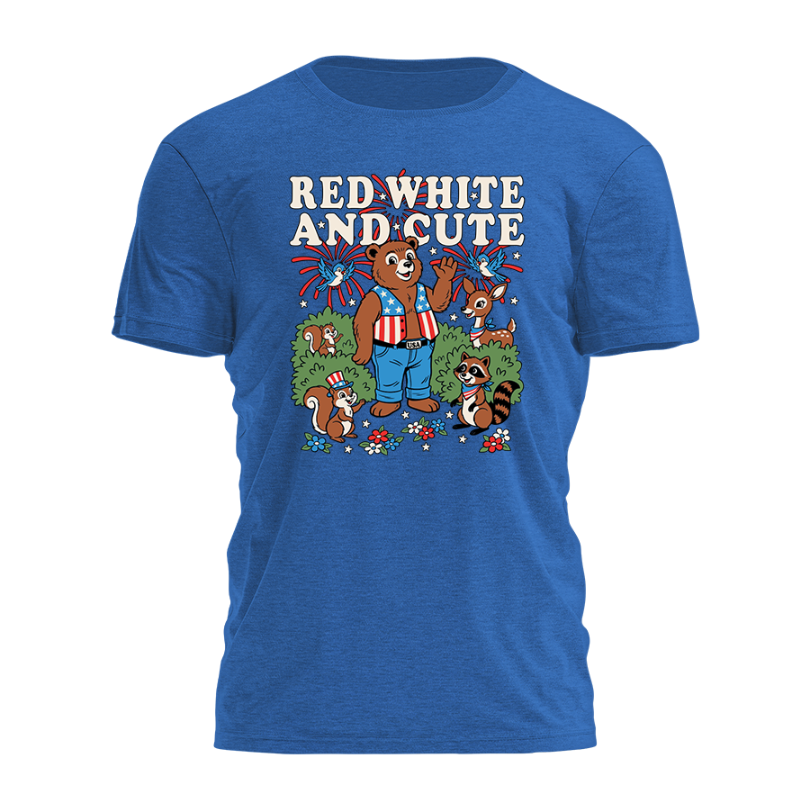 Red White And Cute Tee - 4820