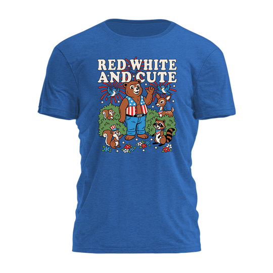 Red White And Cute Tee - 4820
