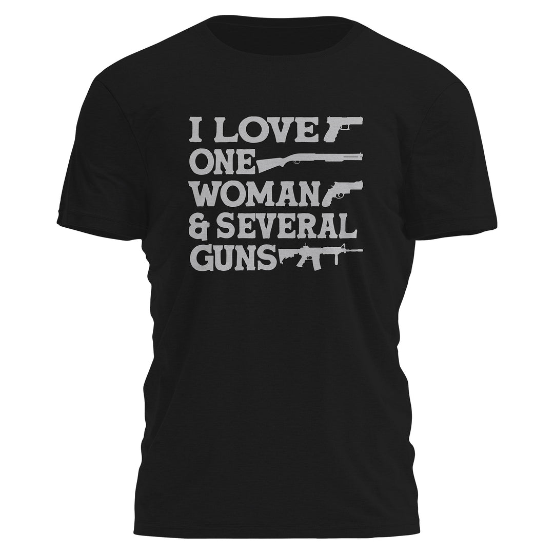 I LOVE ONE WOMEN AND SEVERAL GUNS Tee