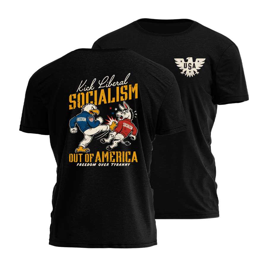 Kick Liberal Socialism - Retro Tee - 5033