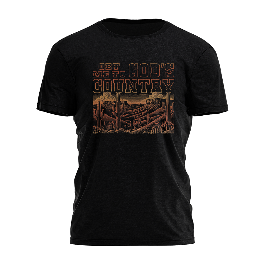 Get Me To God's Country - Retro Desert Tee - 3727