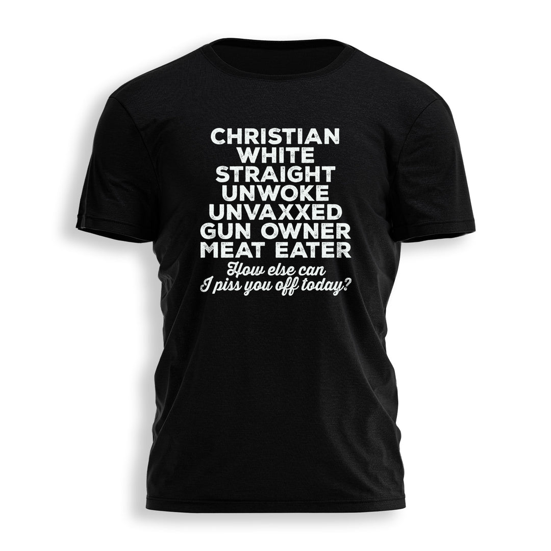 Christian, White, Straight, Unwoke Tee