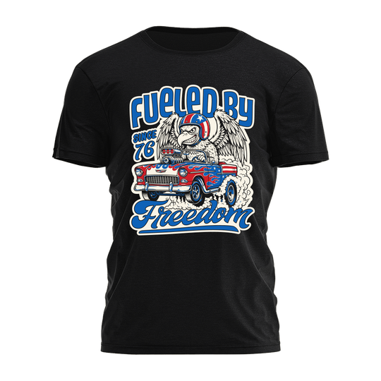 Fueled By Freedom - Hot Rod Eagle Tee - 4873