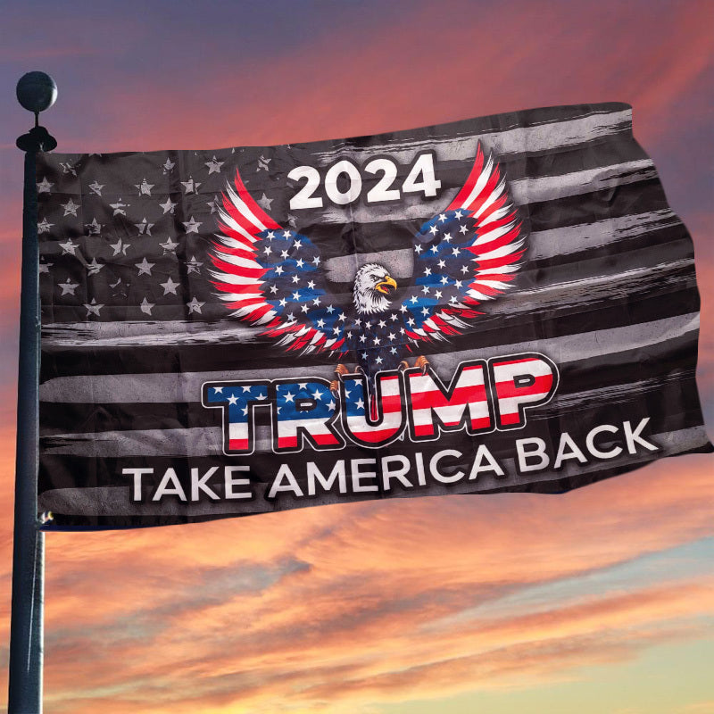 2024 Trump Take America Back Eagle Flag