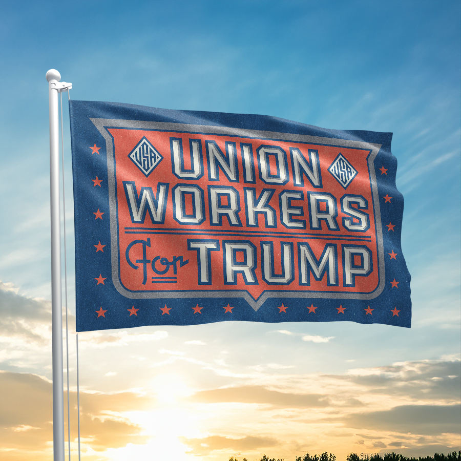 Union Workers For Trump - Flag