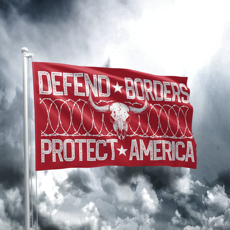 Defend Borders Protect America Flag
