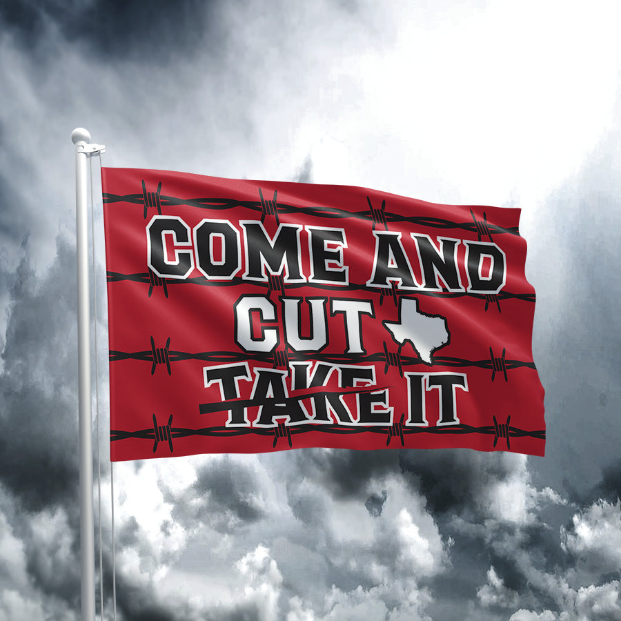 Come And Cut It Strike Through Flag